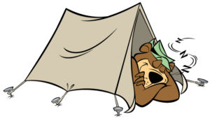 Yogi Sleeping In Tent