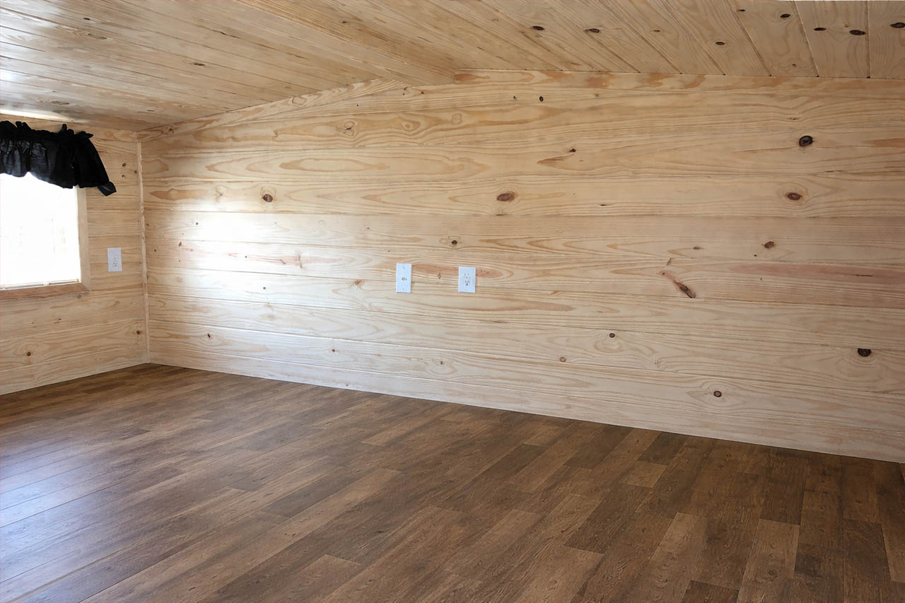Loft sleeping area inside Lil Bear Cottage at Jellystone Park South Haven Michigan