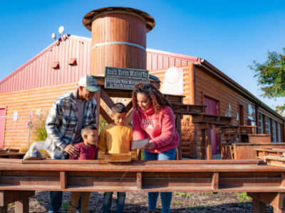 Old Faceful Mining Company at Jellystone Park™ South Haven Family panning for gems at Old Faceful Mining Company at Jellystone Park™ South Haven